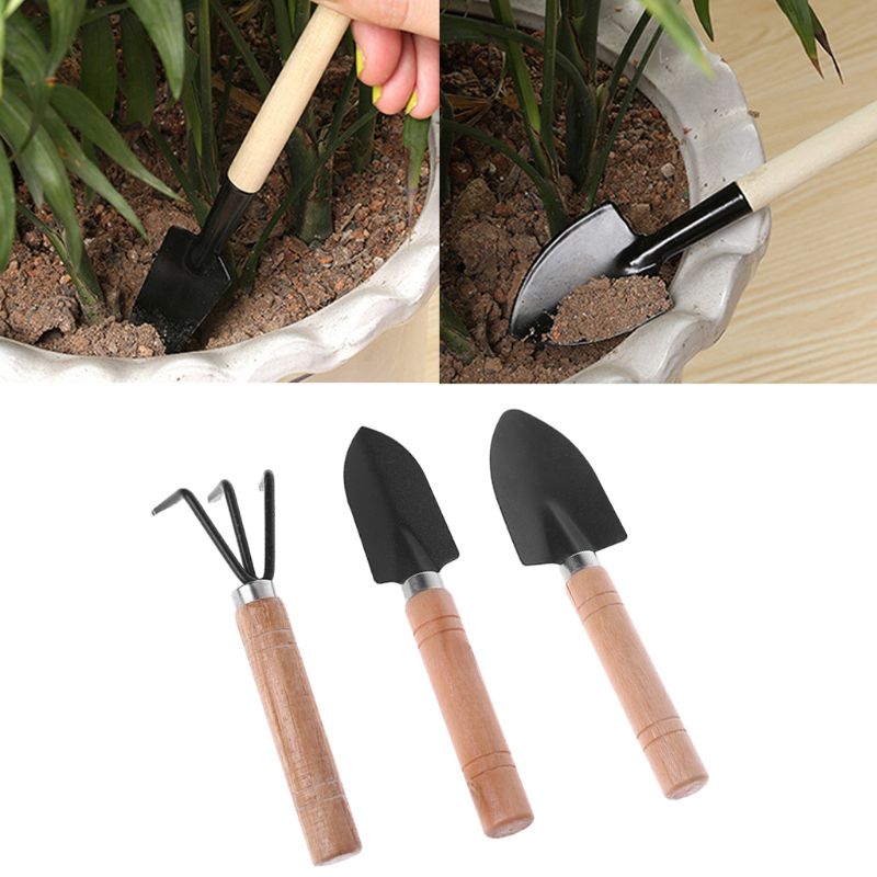 Bonsai Garden Rake - 3 Buah Set Alat Bonsai Sekop