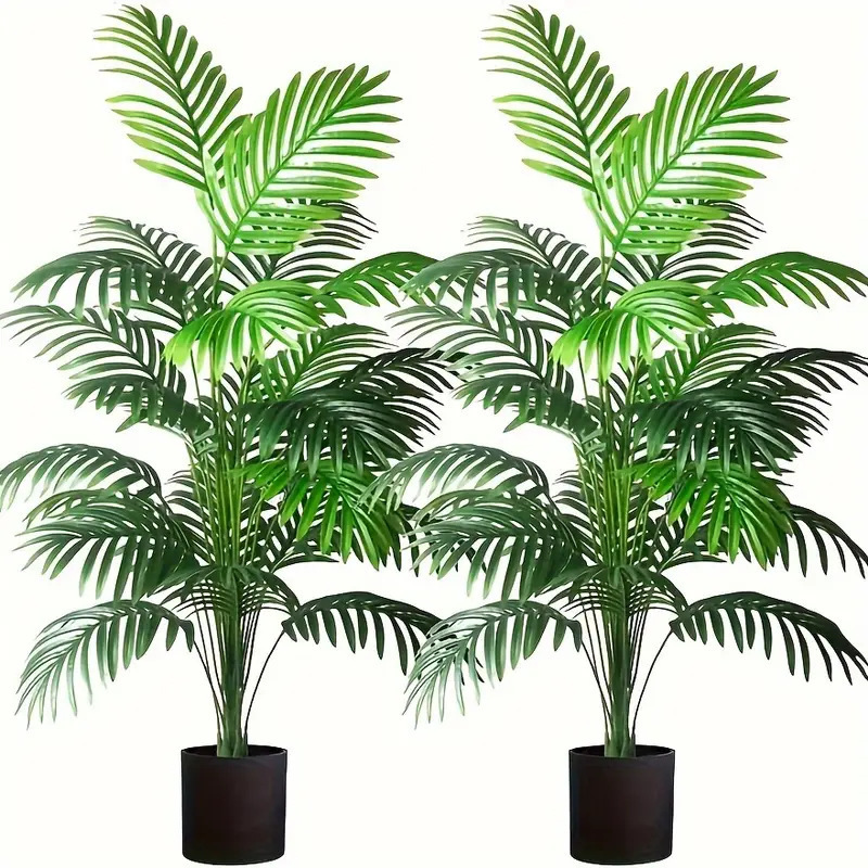 Bonsai Garden Accessories - 24 Daun Palem Areca Tanaman Buatan