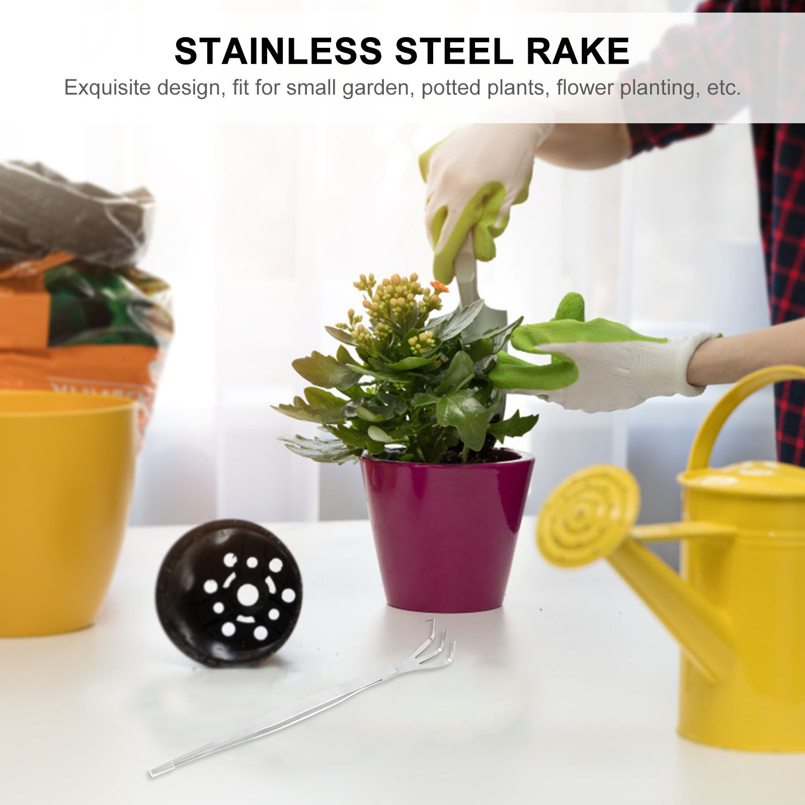 Bonsai Garden Rake - Pinset Baja Tahan Karat Multifungsi Alat