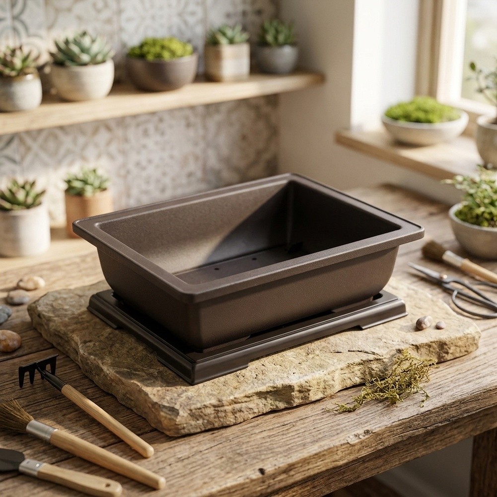 Piring Penyangga Pot Tanaman,  - Bonsai Garden Backyard ulasan dan harga