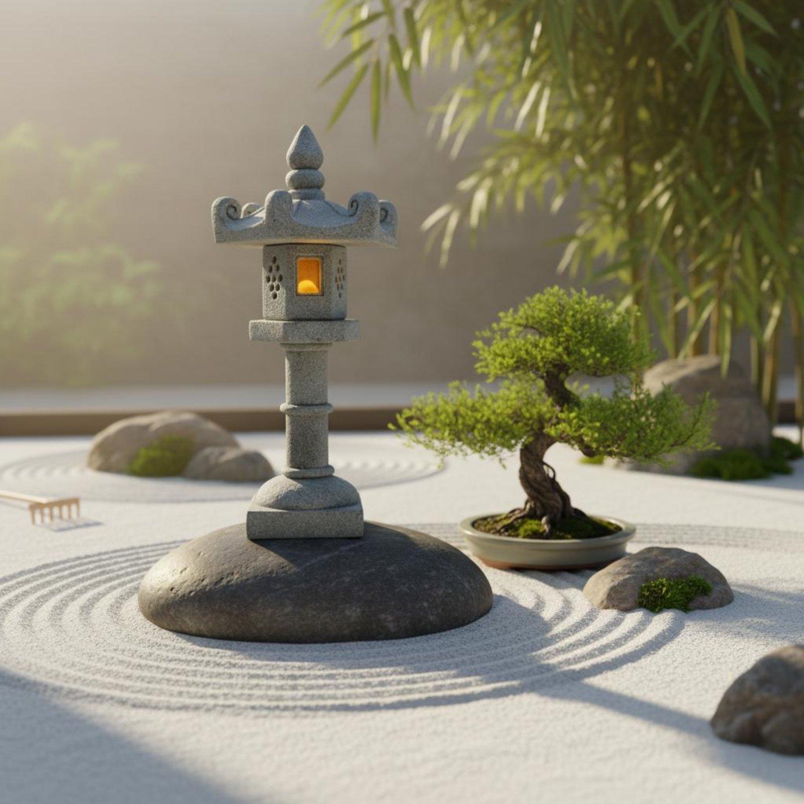 Lentera Lanskap Lentera Batu J - Bonsai Garden Dc ulasan dan harga